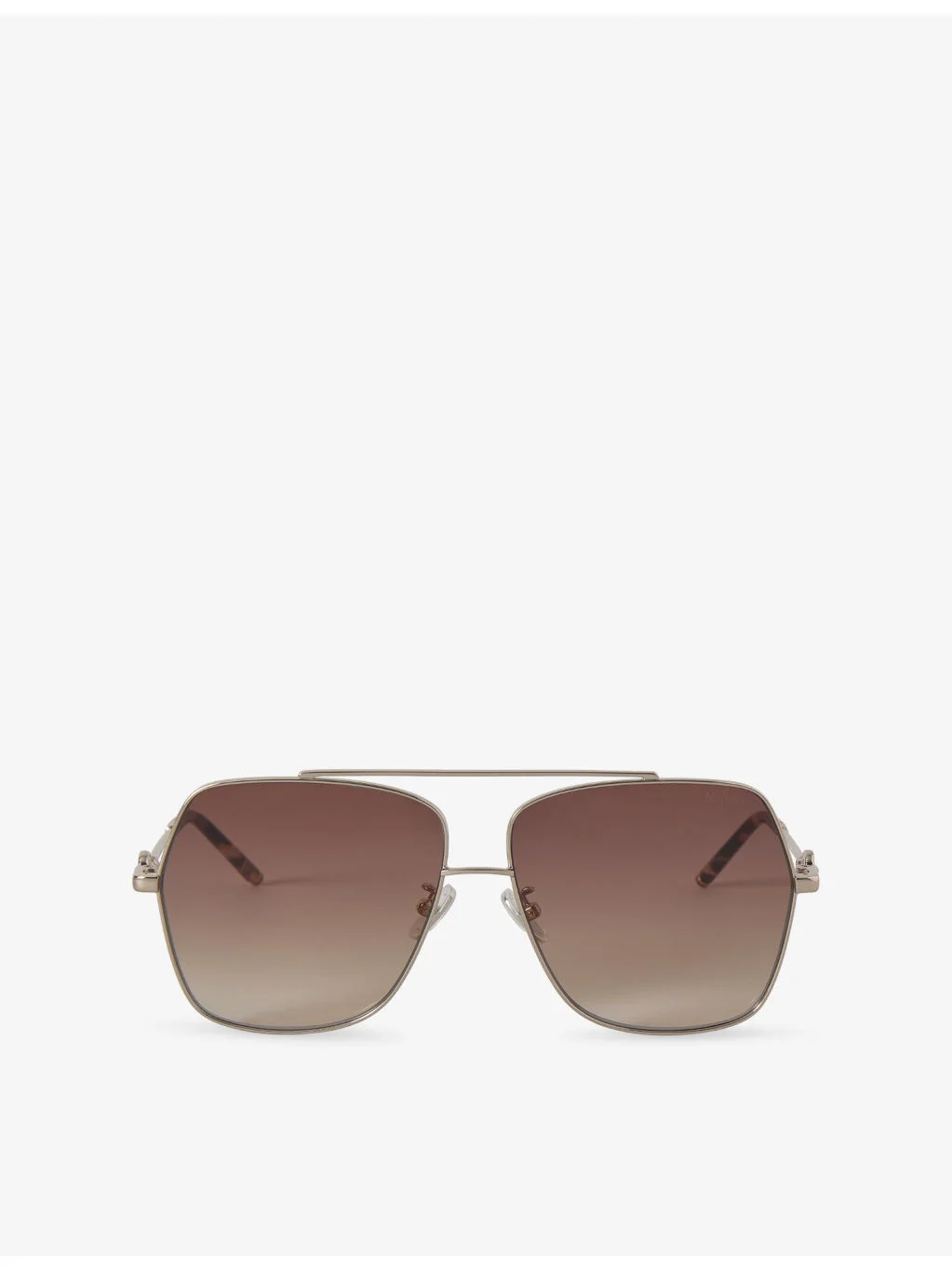 Maeve Square Aviator-Frame Metal Sunglasses - 1
