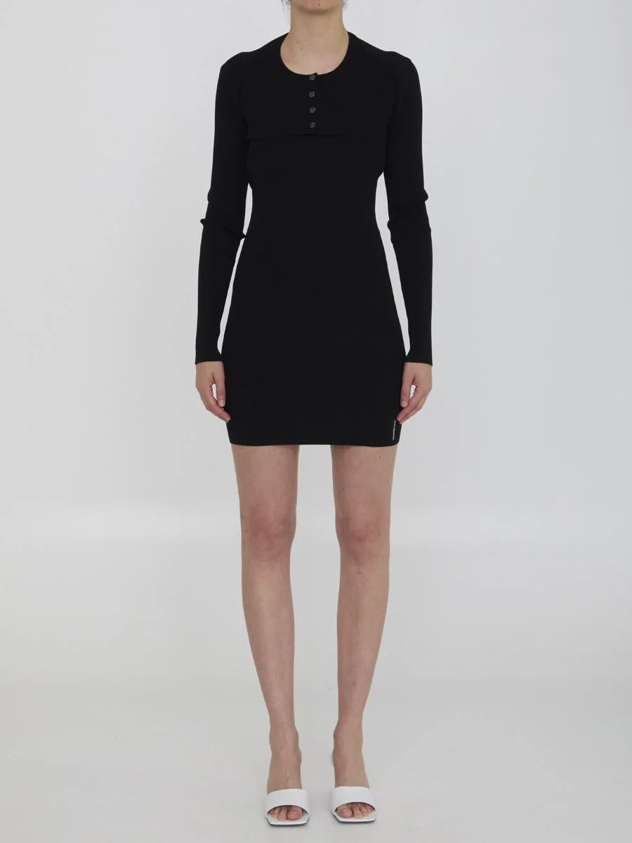 Alexander Wang TWIN-SET DRESS WITH CROPPED CARDIGAN - 1