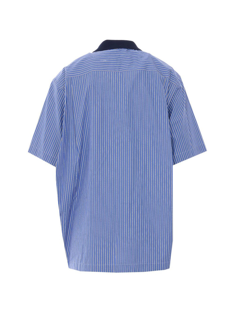 sacai striped zip polo shirt outlook