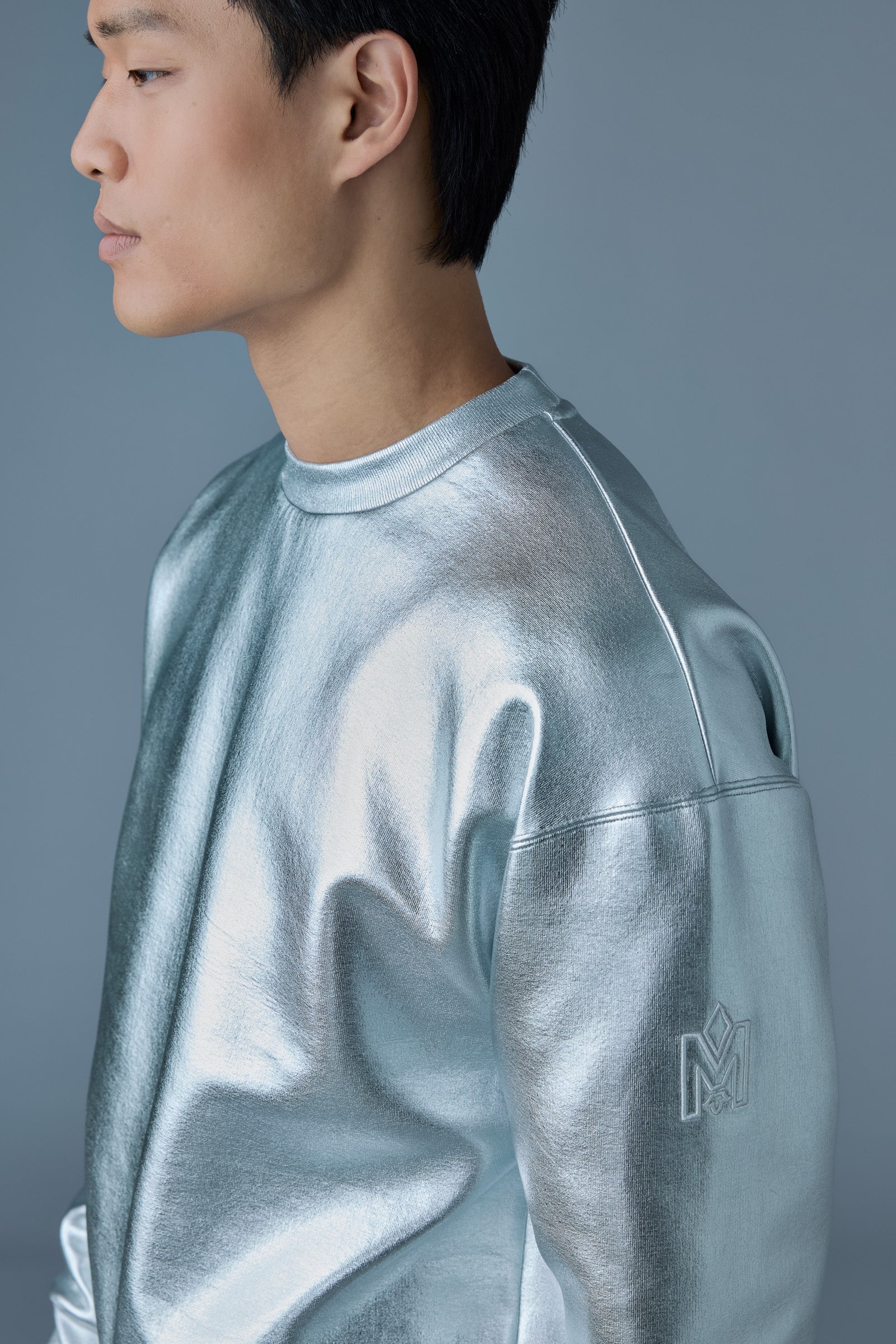 JULIAN-M Metallic double-Face Jersey Sweatshirt - 5