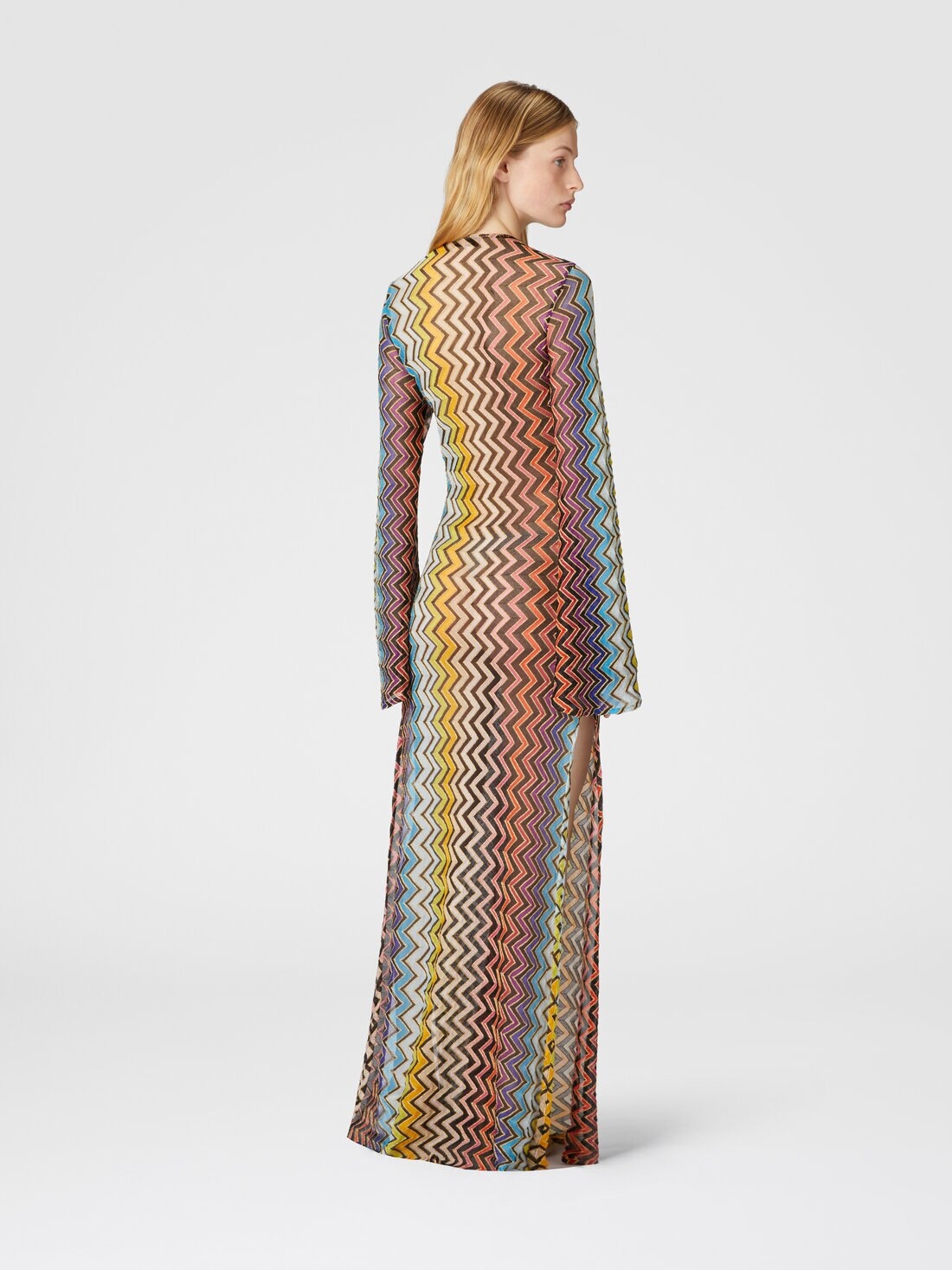 Long caftan with zig zag pattern - 3