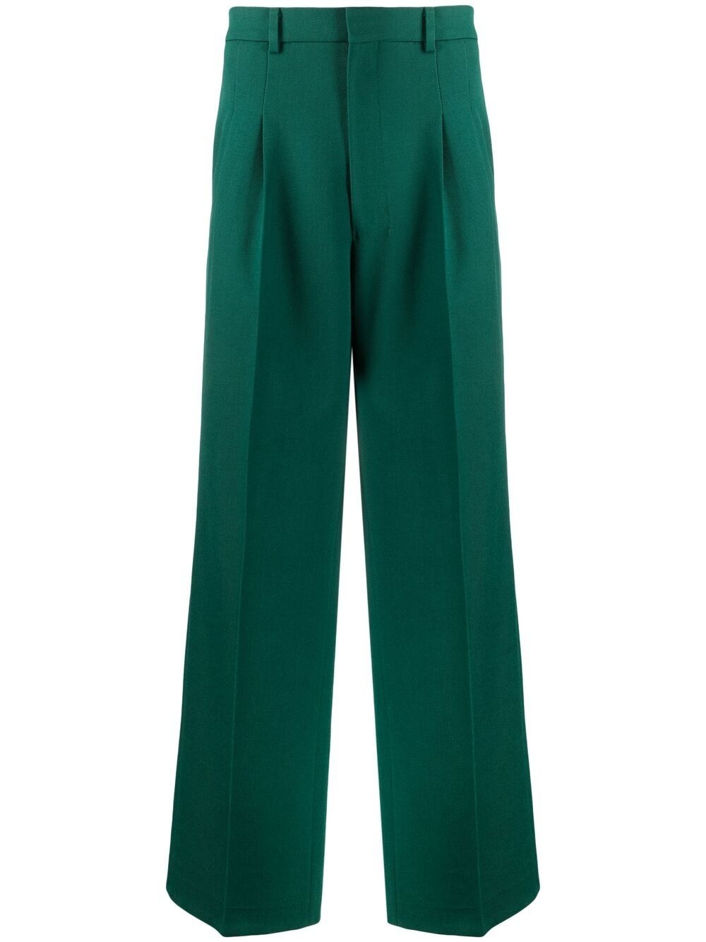 front-pleat wide-leg trousers - 1