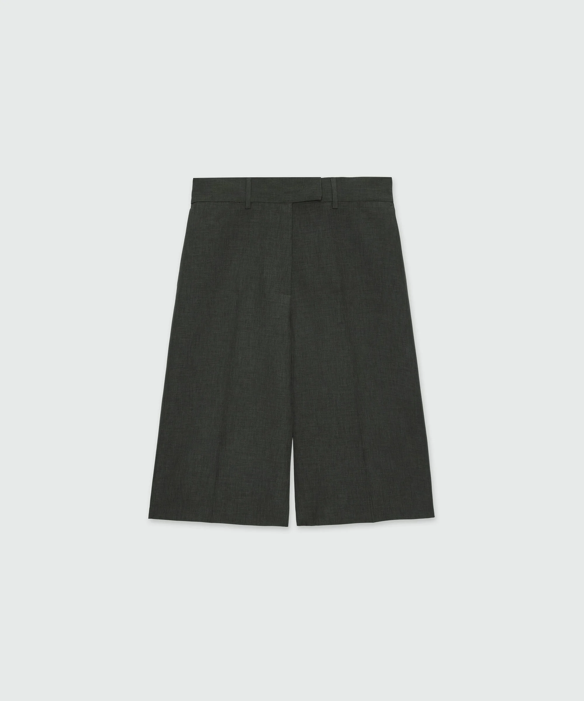 Anthracite twill Bermuda shorts - 1