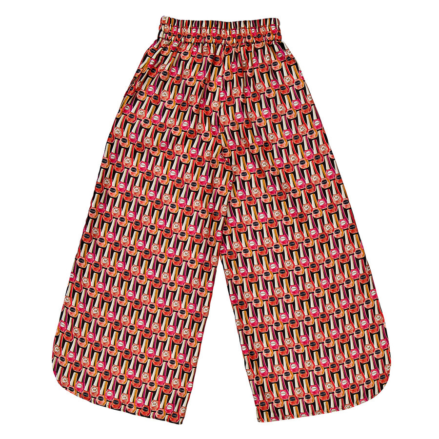 Max Mara Ladies Salmon Quark Nail Polish Prints Pants - 2