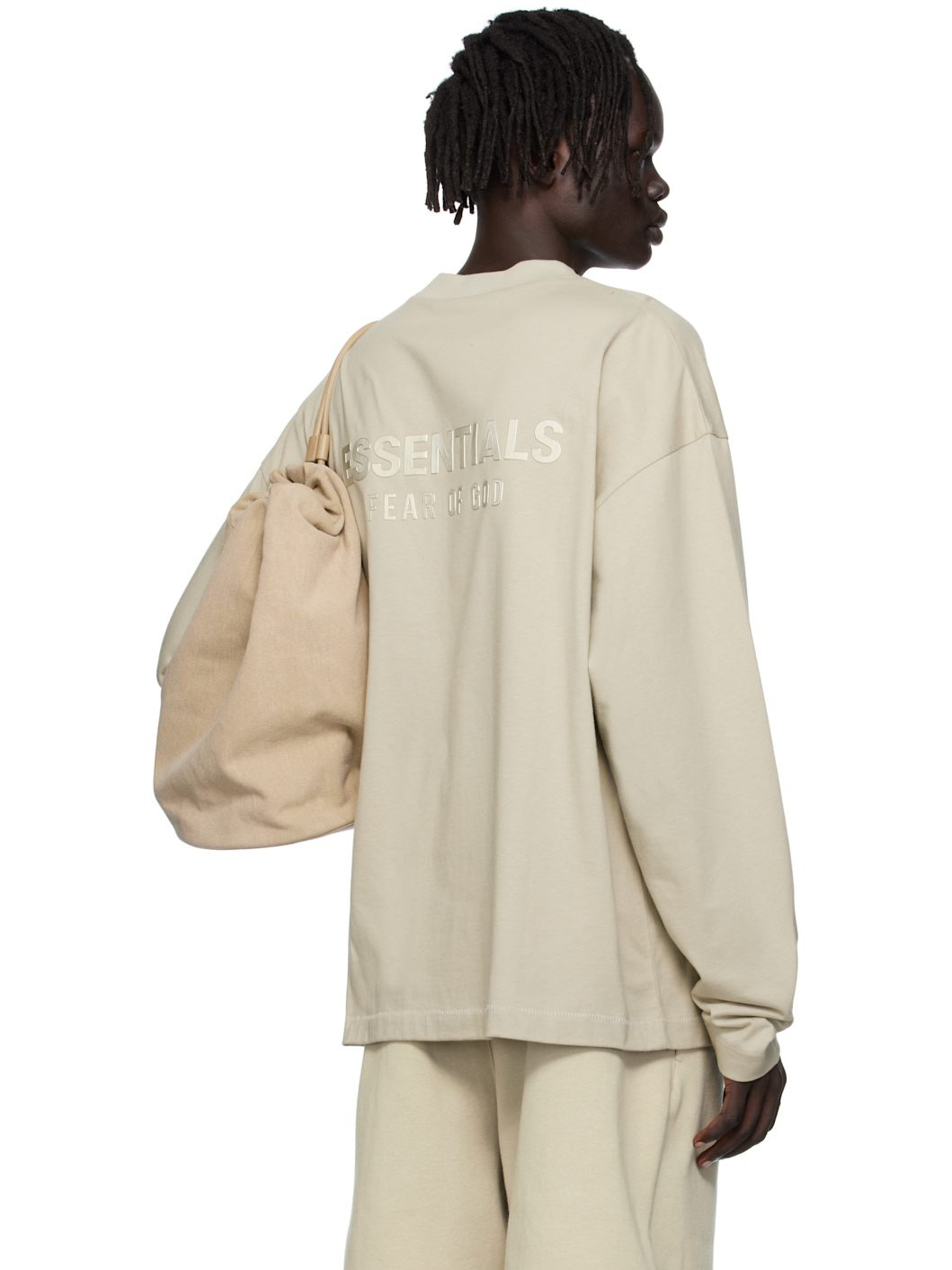 Taupe Classic Fit Long Sleeve T-shirt - 3