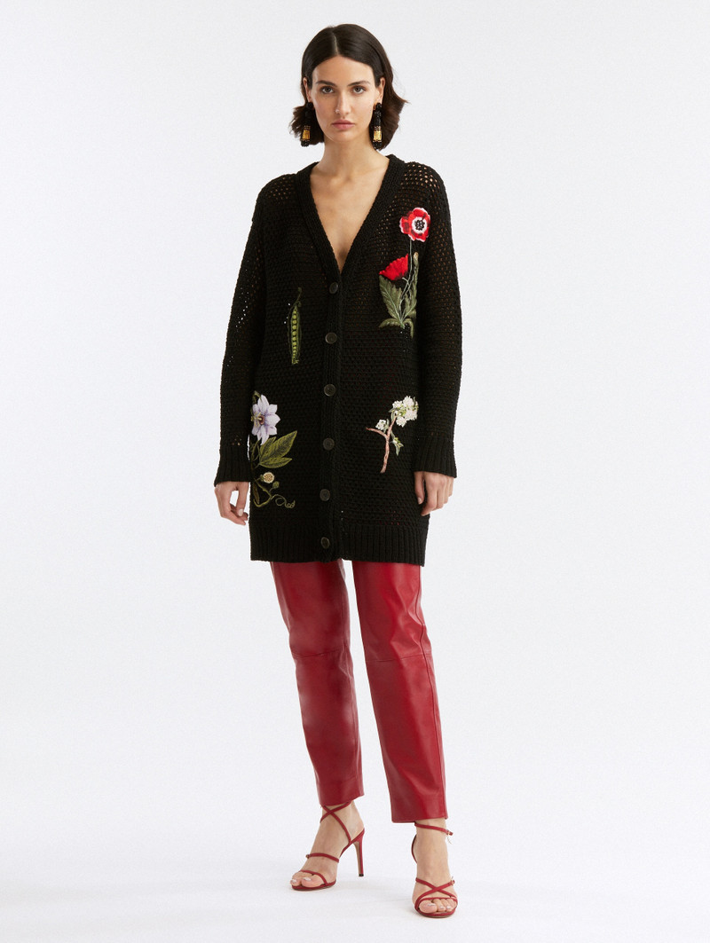 FLORAL EMBROIDERED CROCHET CARDIGAN 3