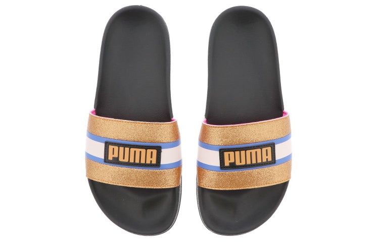 (WMNS) PUMA Leadcat Ftr 90s Pop Slide Gold/Black 372624-01 - 3