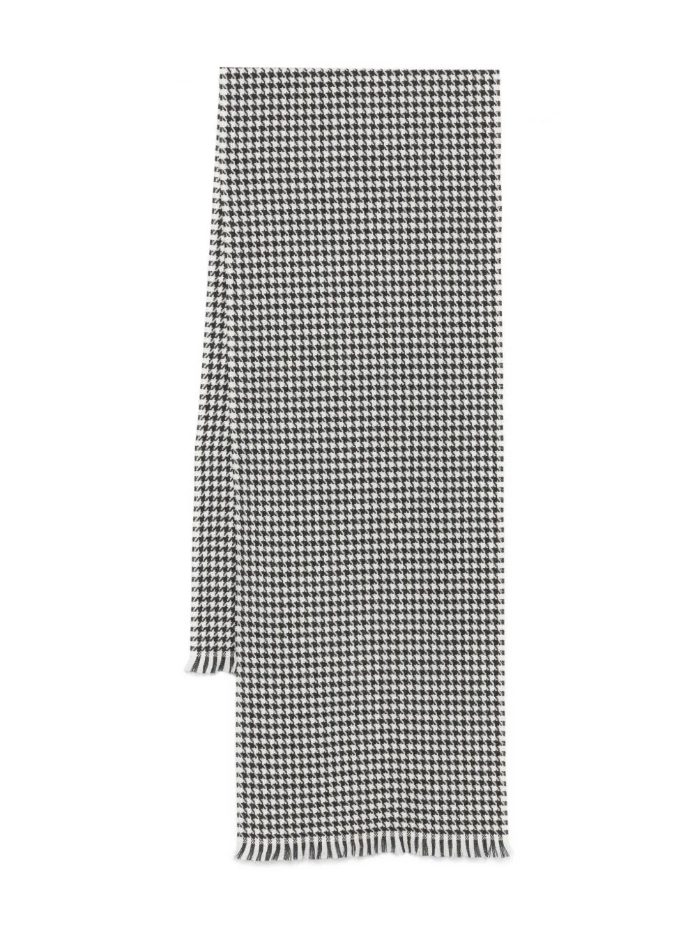 houndstooth-pattern scarf - 1