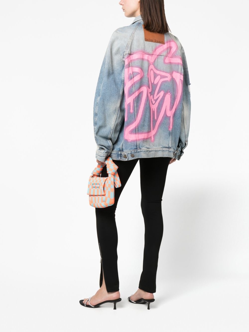 graffiti-print denim jacket - 2
