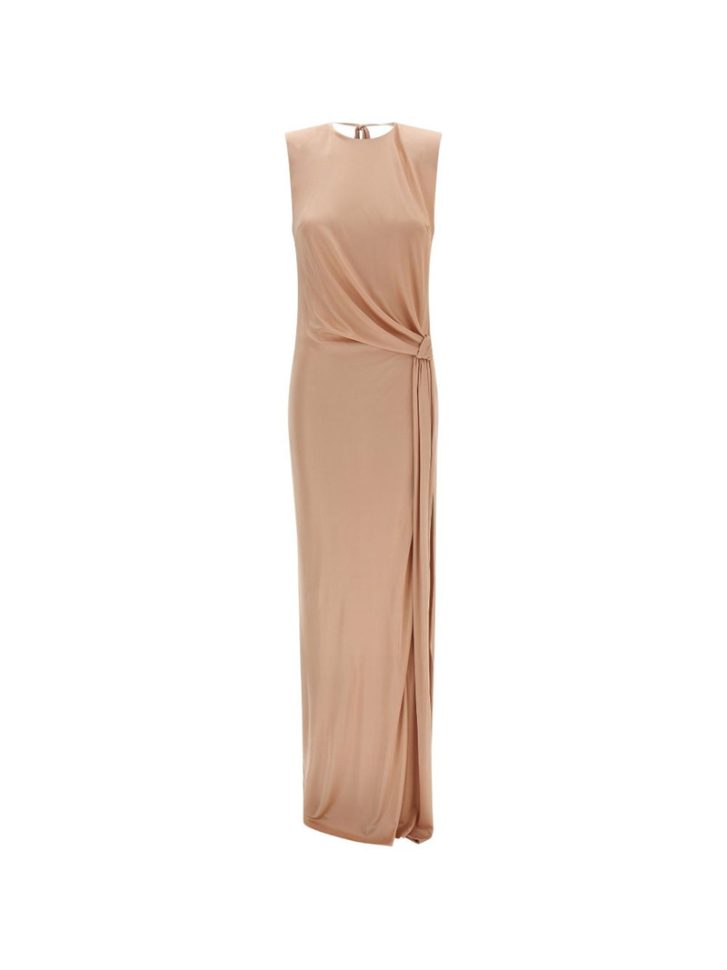 Red Carpet draped maxi dress 1