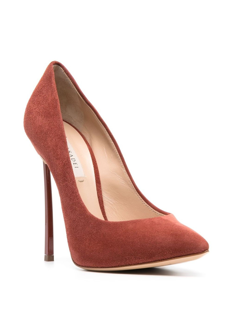 CASADEI Blade 120mm pointed-toe suede pumps outlook