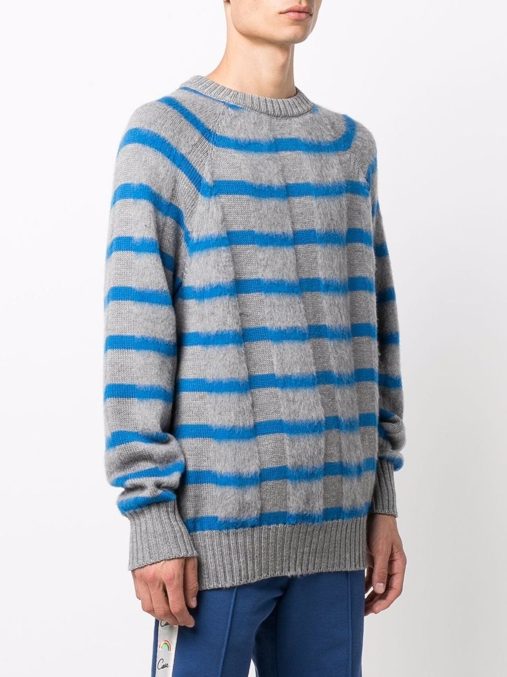 striped  fine-knit jumper - 3