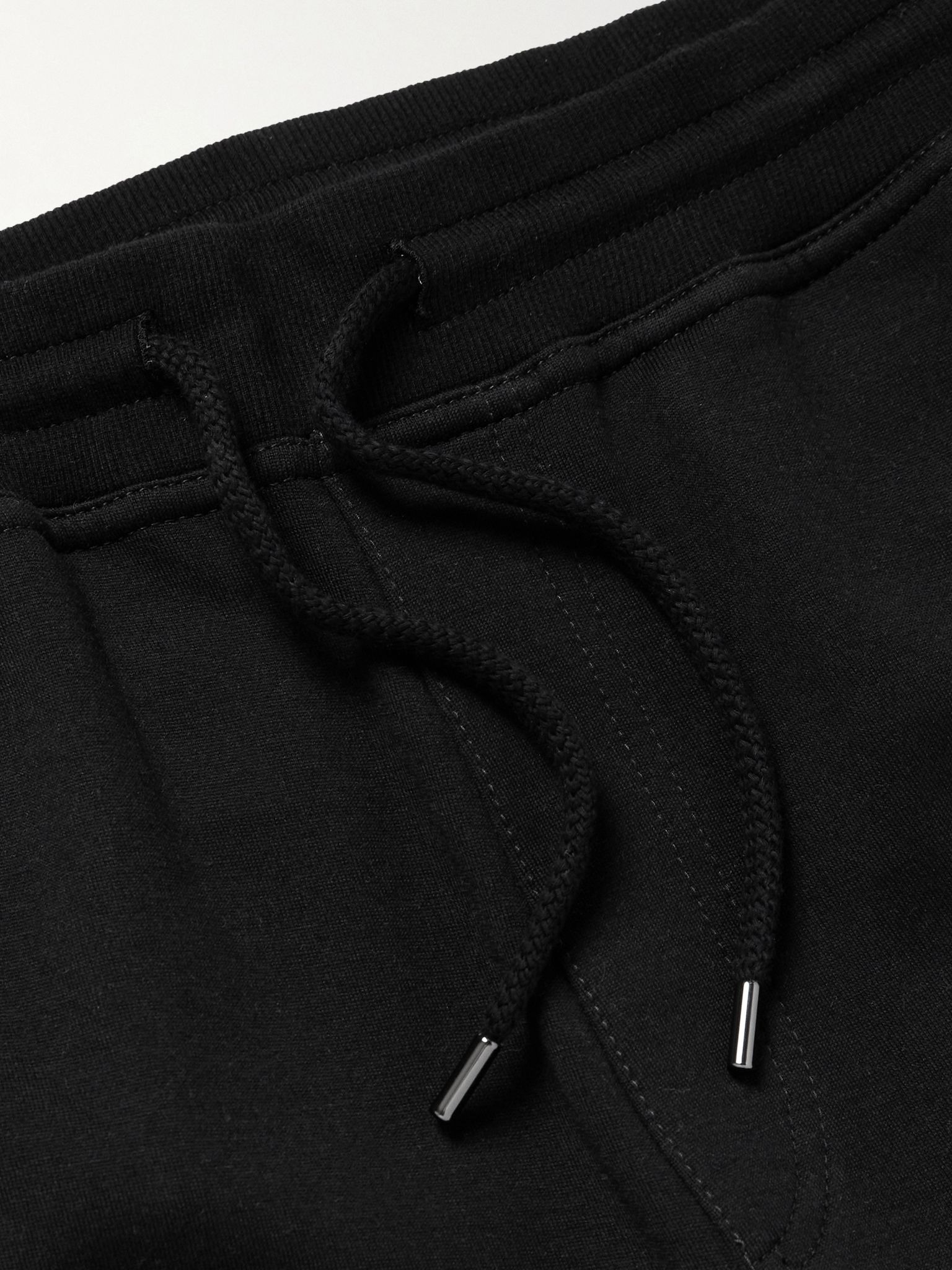 Cotton-Blend Jersey Sweatpants Black - 6