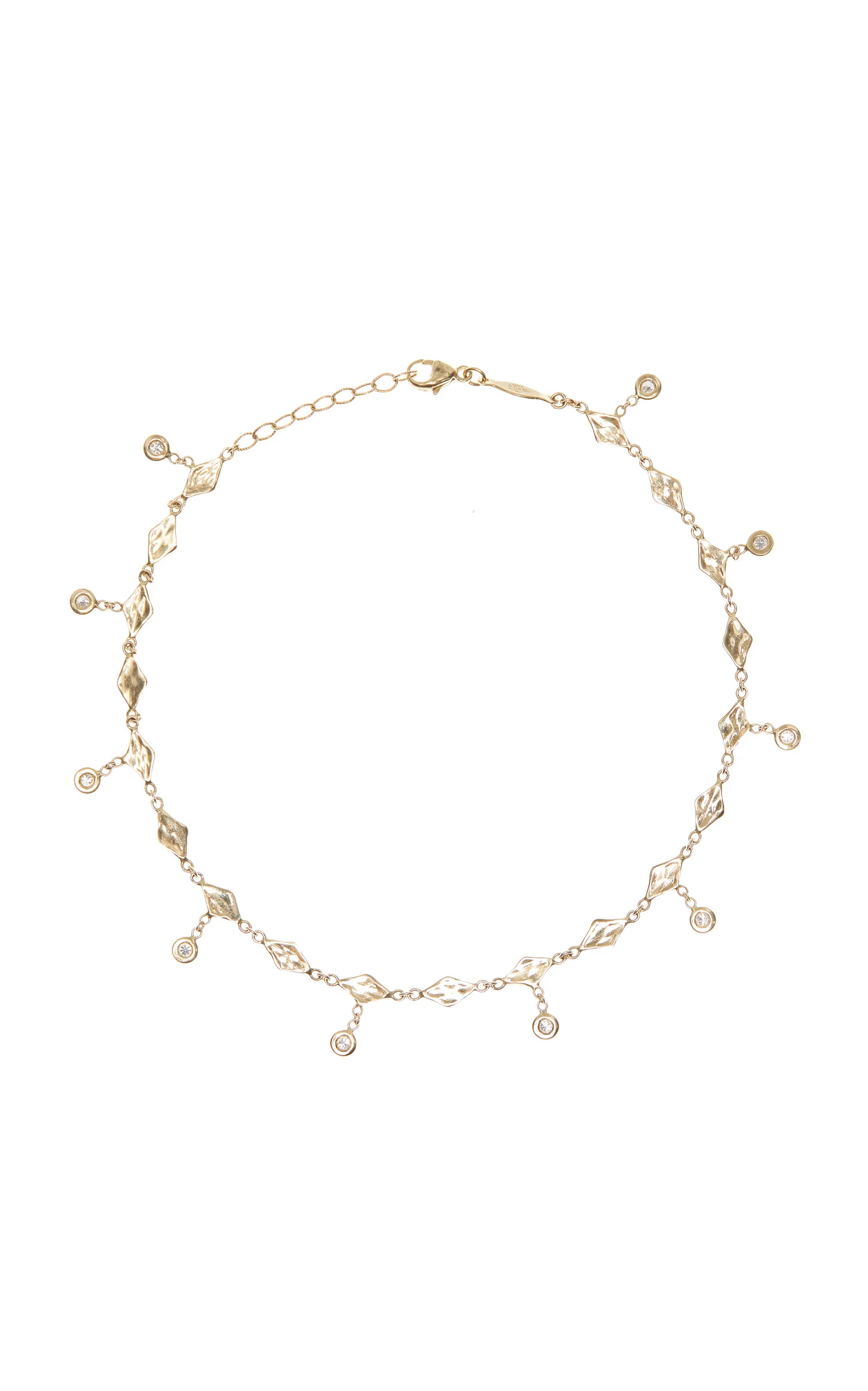 Exclusive La Isla 14K Yellow Gold Diamond Shakers Anklet - 1