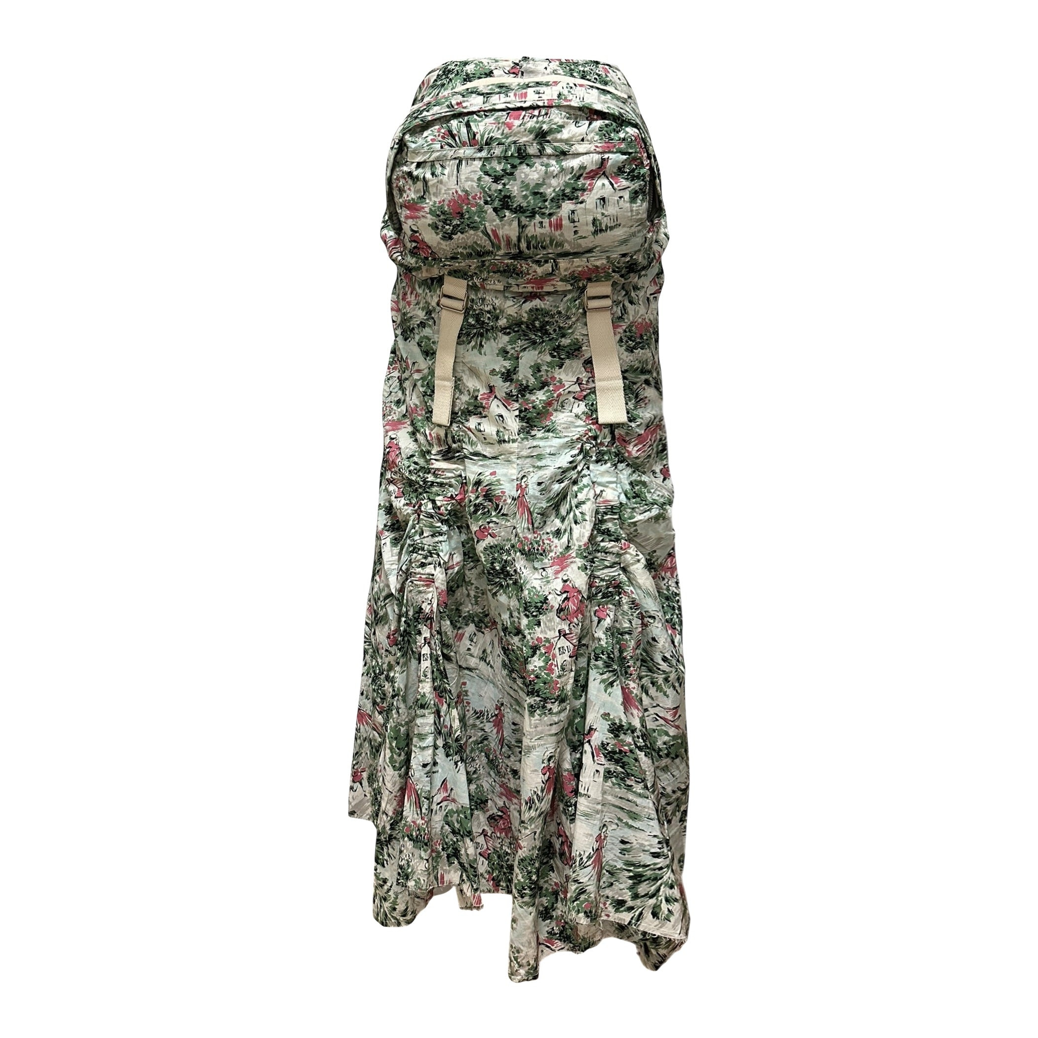 JUNYA WATANABE Spring Summer 2003 Pictorial Print Parachute Maxi Skirt - 2