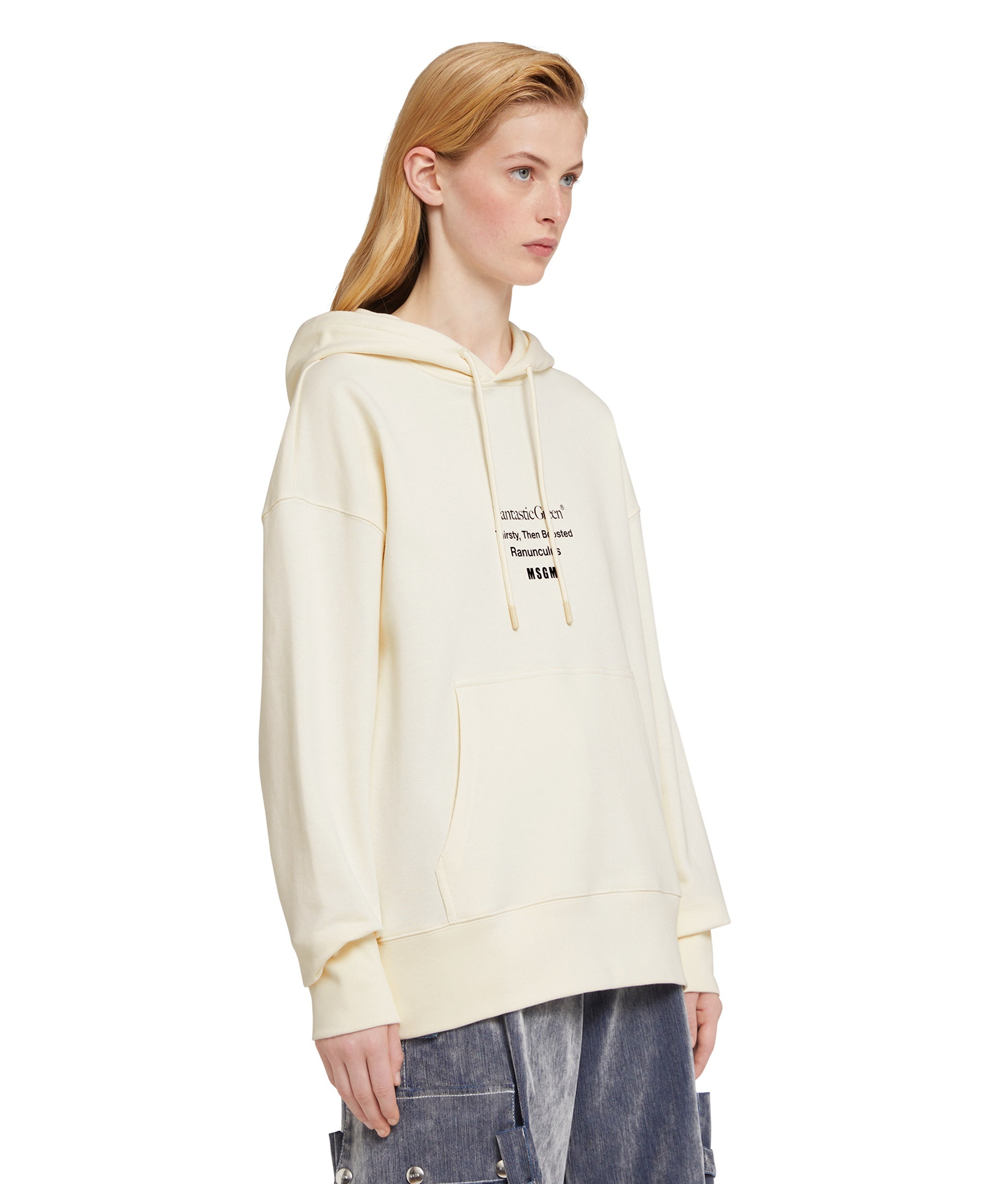Organic cotton hooded sweatshirt from the MSGM Fantastic Green Capsule - 8