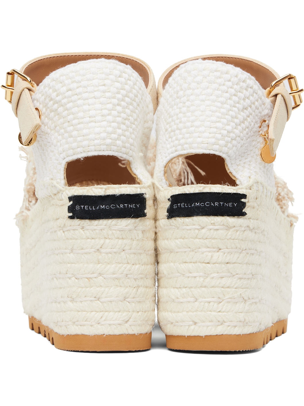 Off-White & Beige Gaia Platform Espadrille Wedge Sandals - 2