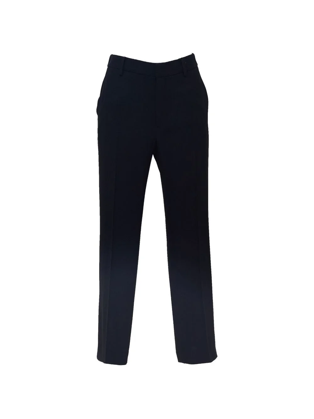 elasticated-waist straight-leg trousers - 1