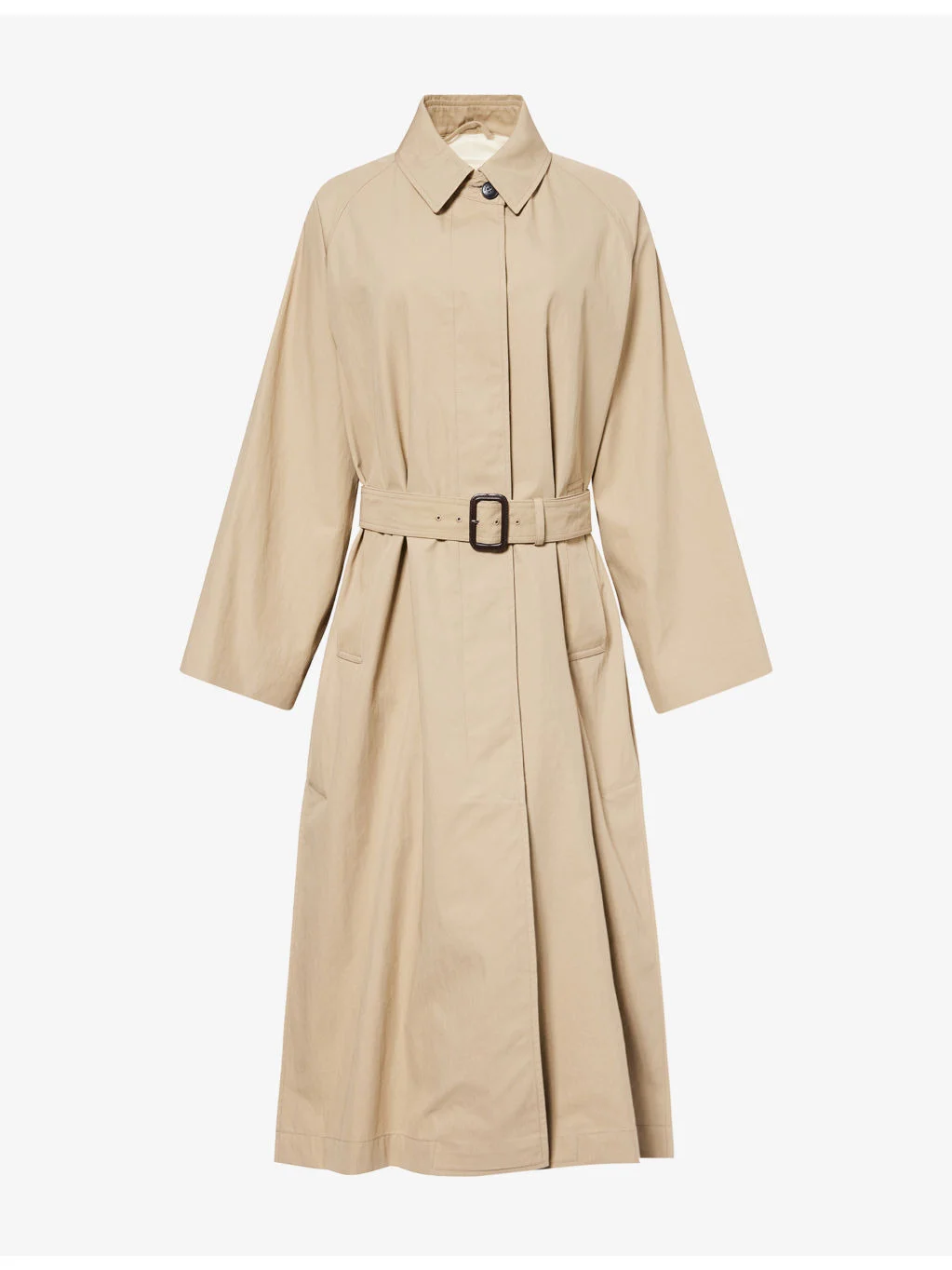 Belted Mid-Length Cotton-Blend Trench Coat - 1