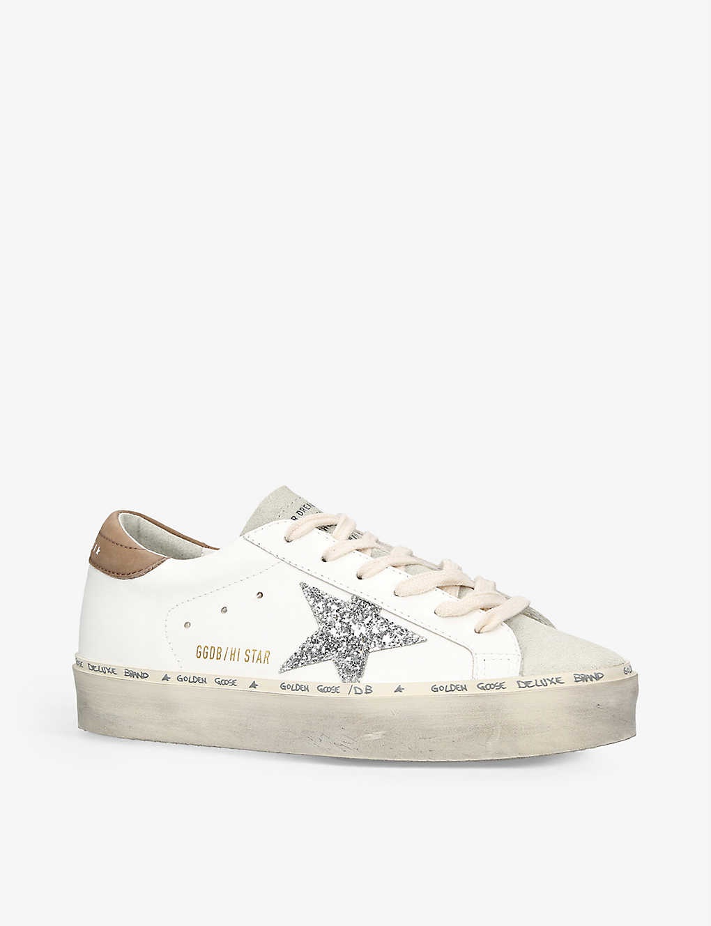 Hi Star logo-embroidered leather low-top trainers - 3