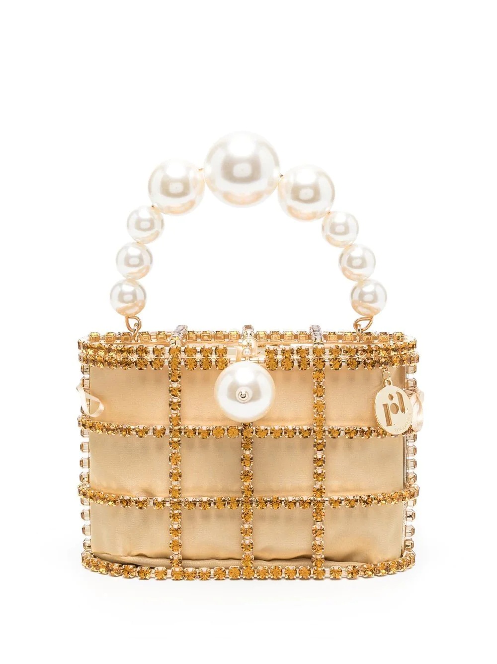 crystal-cage mini bag - 1