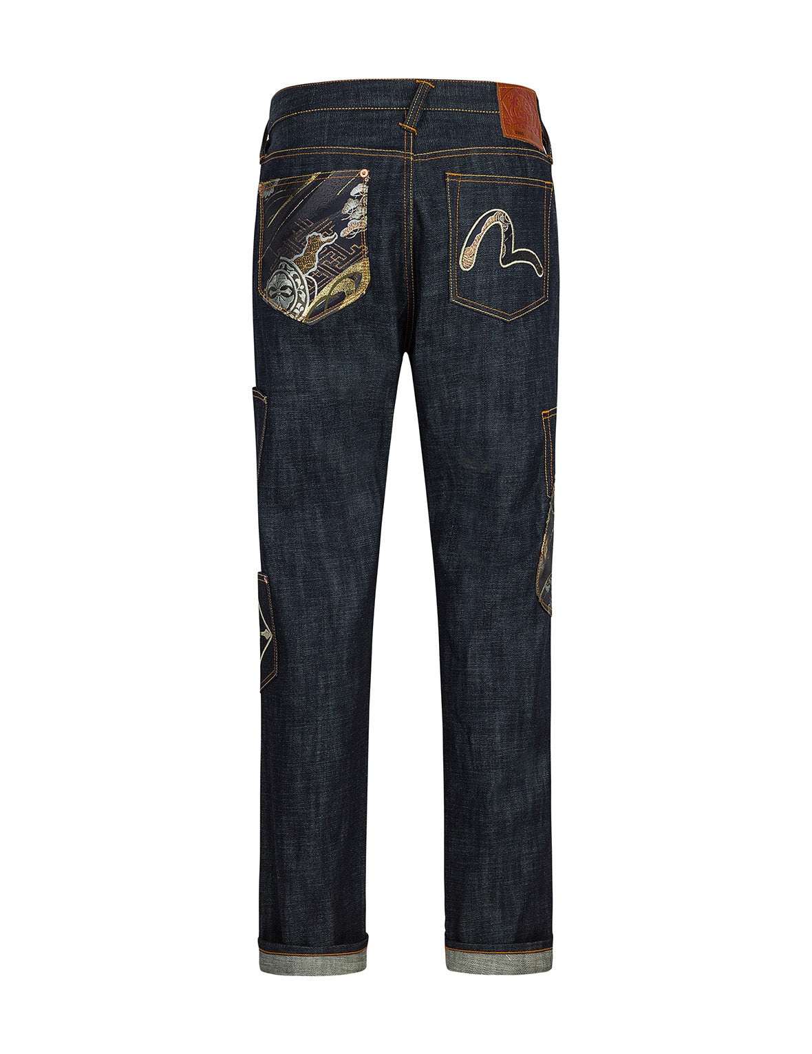 Multi-Pocket with Brocade Patch Regular Fit Jeans #2000 - 15