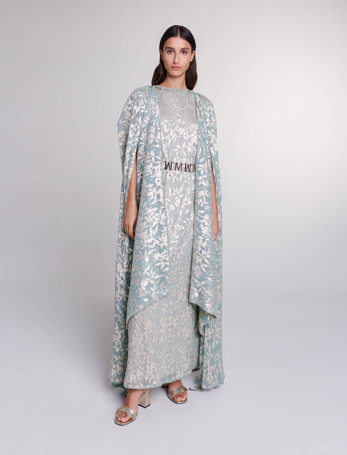 Maxi dress with cape - 2