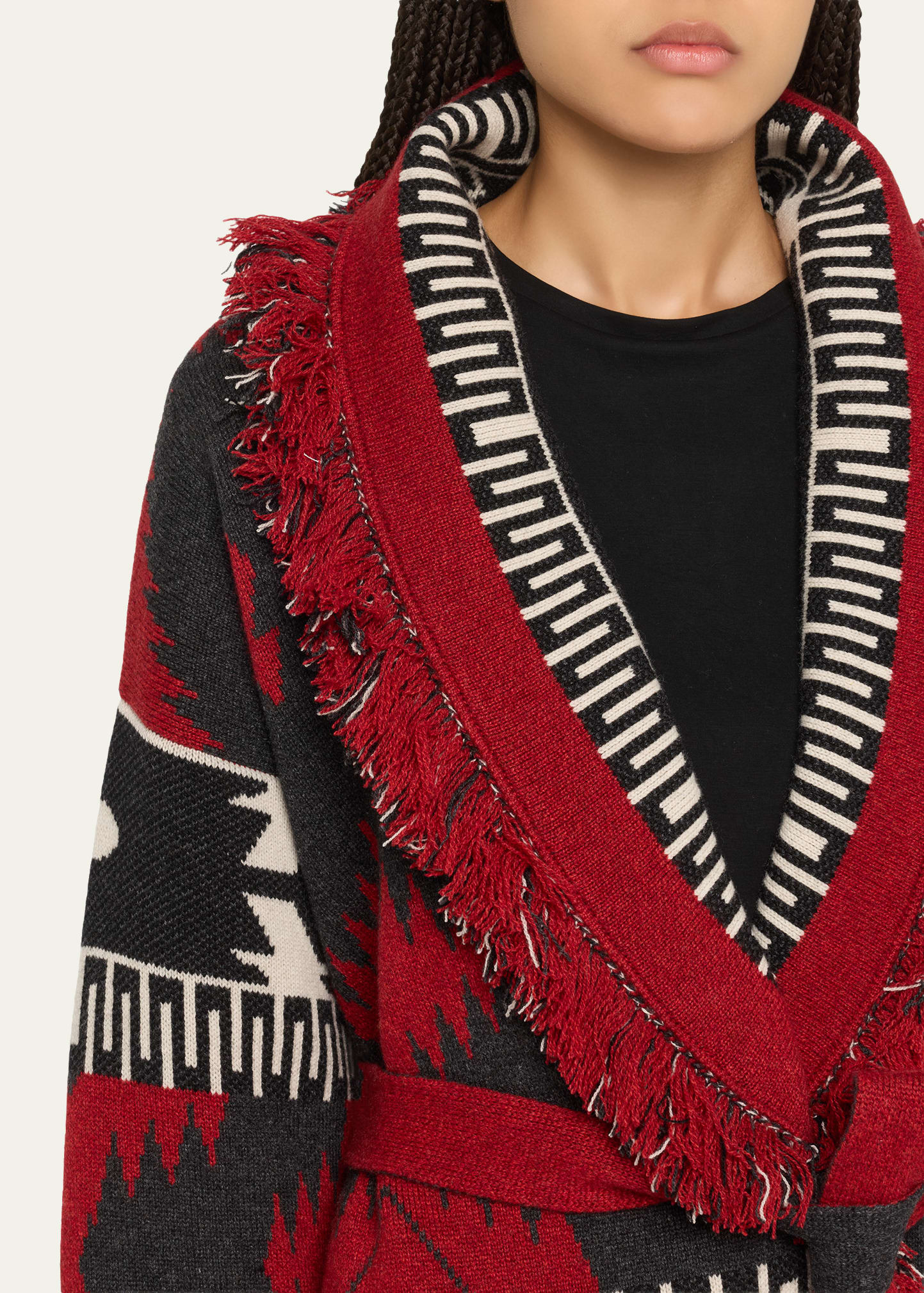 Icon Jacquard Cashmere Cardigan - 5