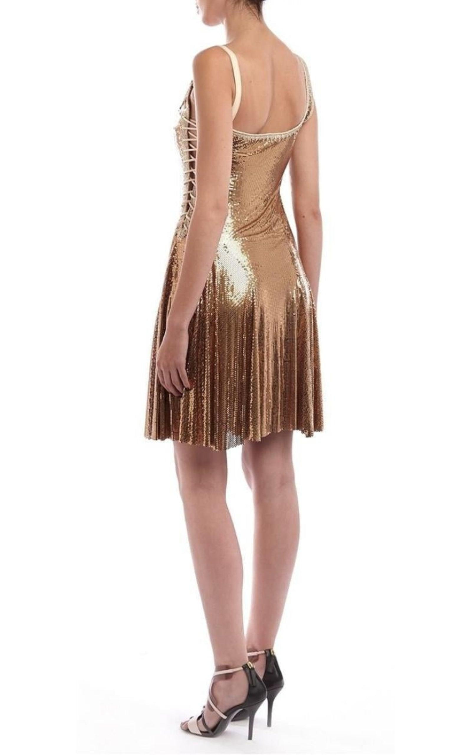 Gold Chainmail Dress - 6