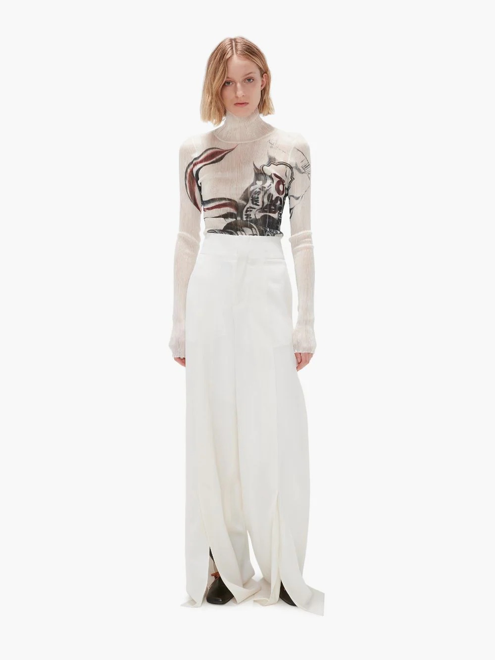 JWアンダーソン★SHEER PLEATEDPRINT UNDERPINNING JW Anderson SHEER PLEATED PRINT UNDERPINNING | REVERSIBLE