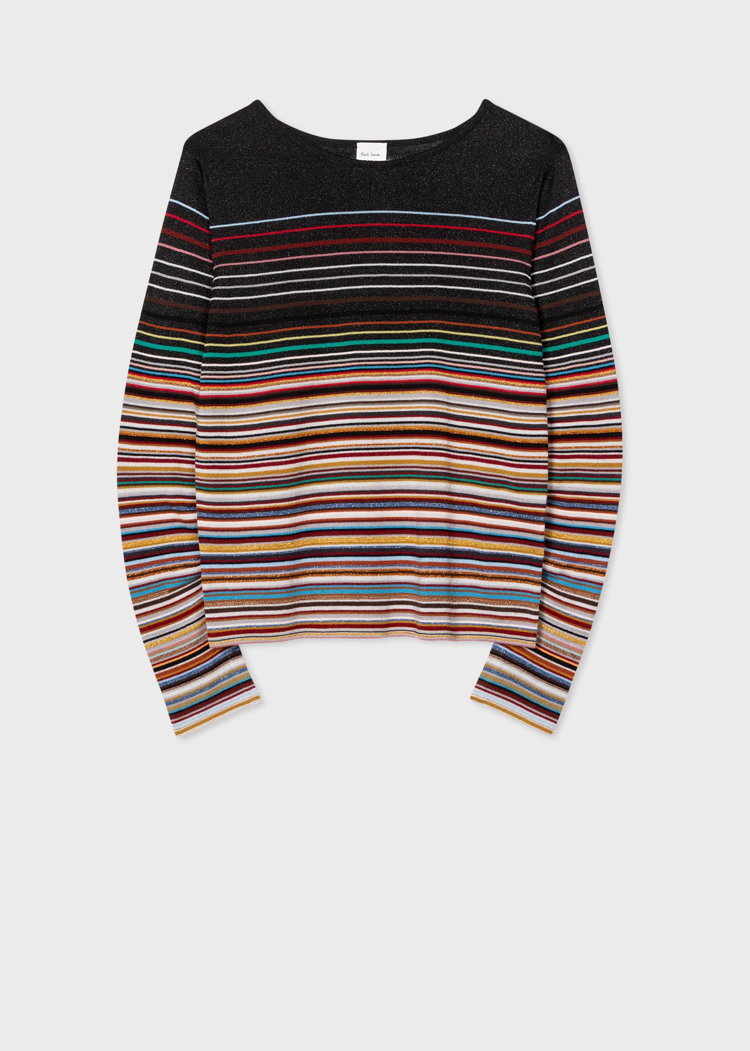 Knitted 'Signature Stripe' Glitter Sweater - 1