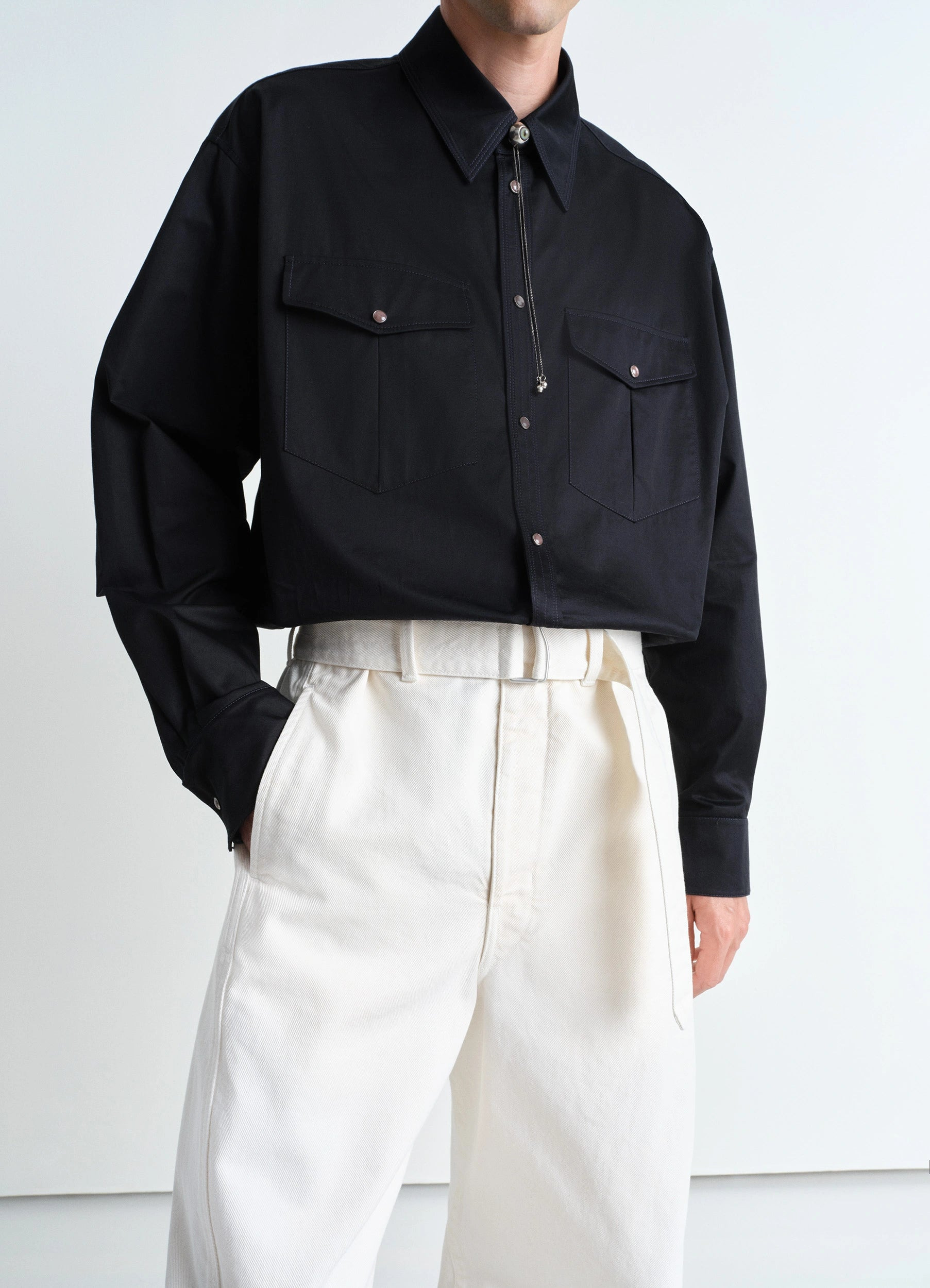 TWISTED BELTED PANTS - 7