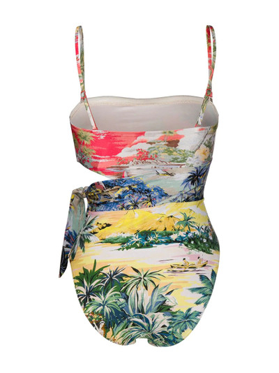 Zimmermann Juliette palm tree print swimsuit outlook