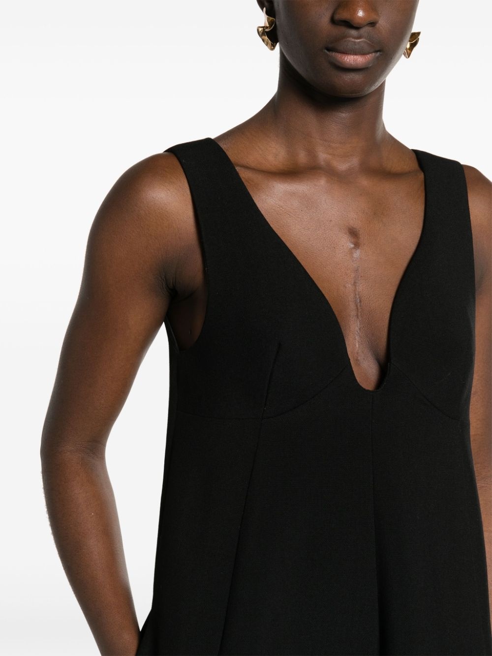 U-neck wool maxi dress - 5