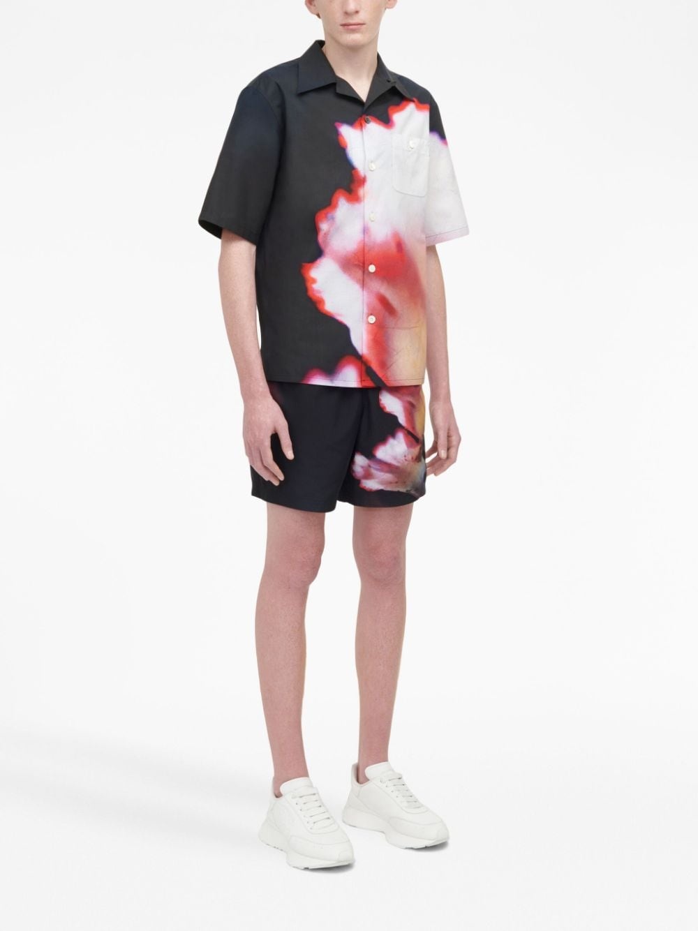 Solarised Flower print shirt - 3