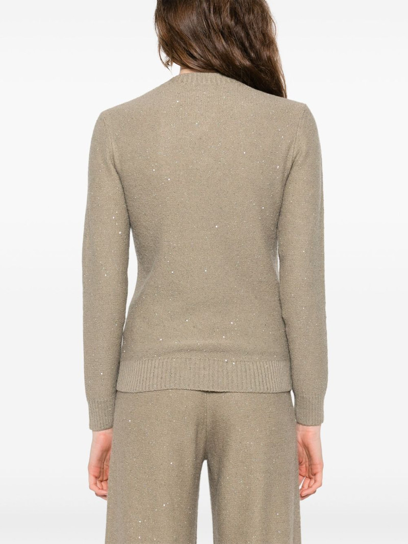 sequin-embellished v-neck sweater 4