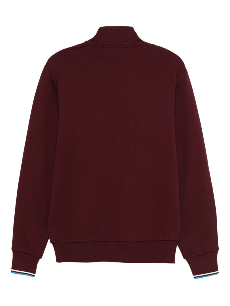 Fred Perry laurel-embroidered half-zip sweatshirt outlook