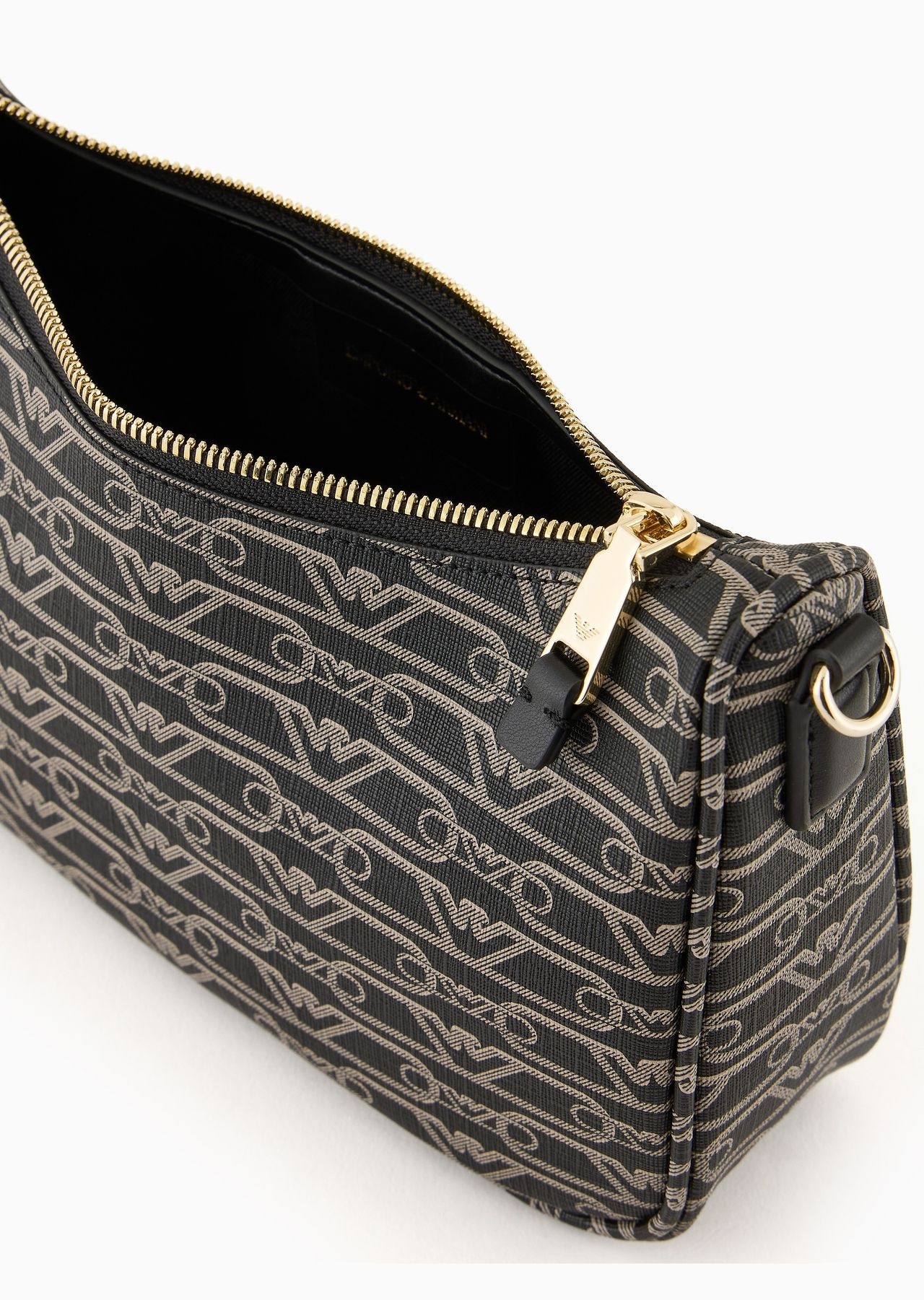 Baguette bag with all-over monogram print - 4