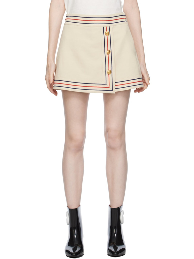 Beige Wrap Miniskirt 1