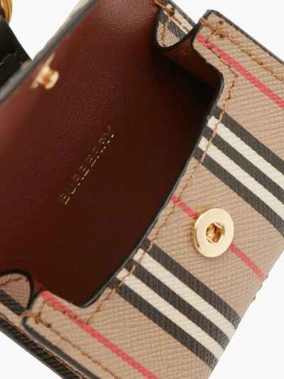 Burberry Icon Stripe leather earphone case outlook