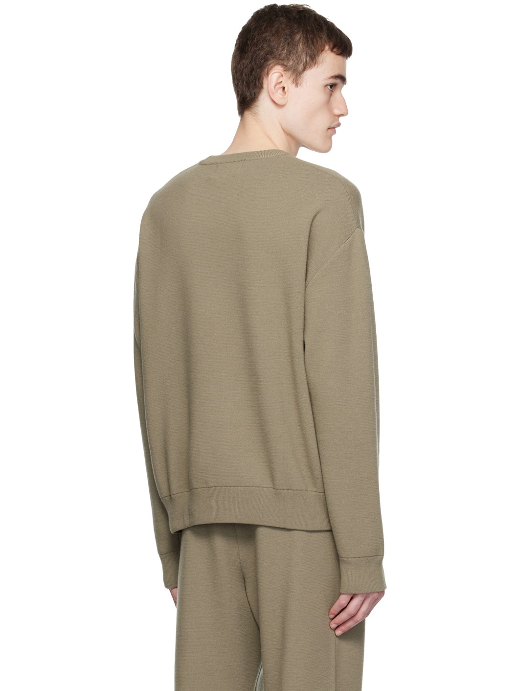 Khaki Crewneck Sweater - 3