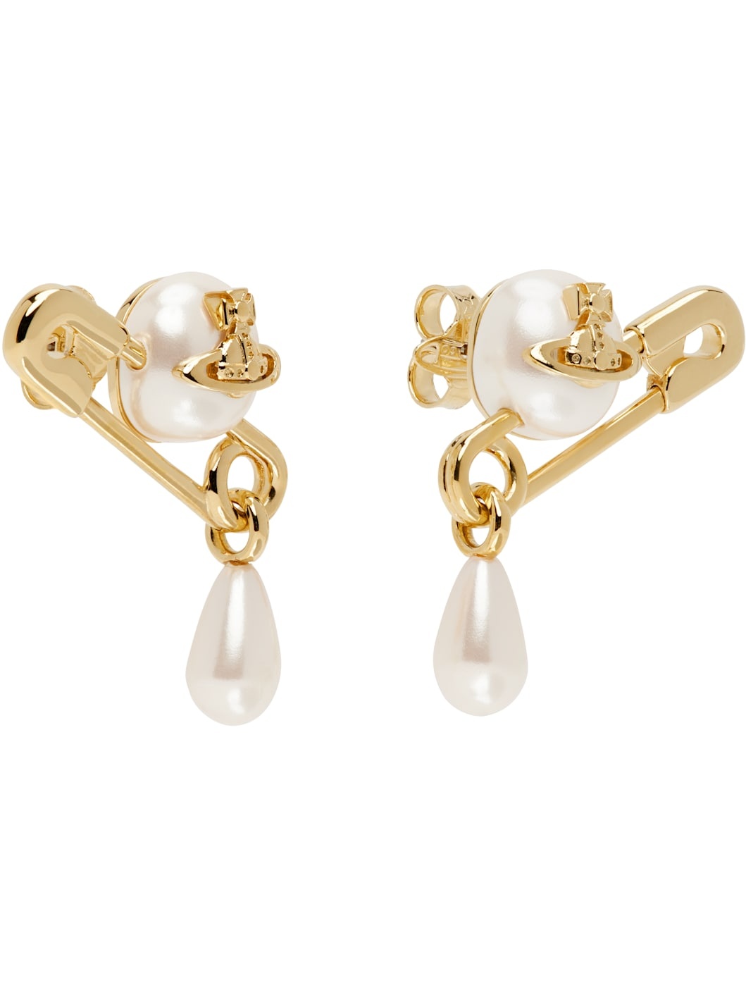 Gold Claude Small Stud Earrings - 2