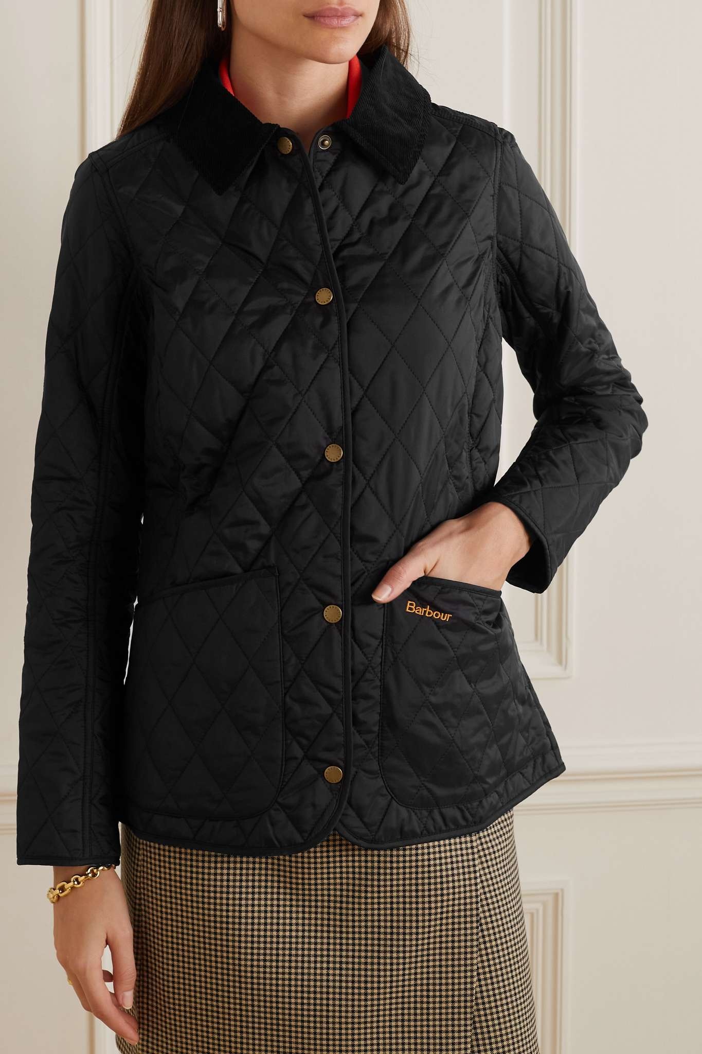 Annandale corduroy-trimmed quilted shell jacket - 3