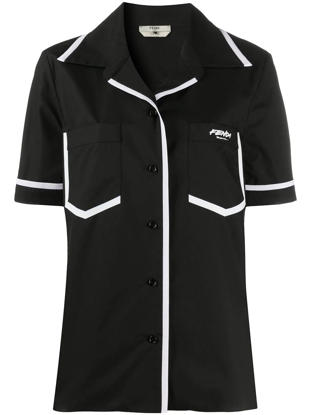 x Joshua Vides contrast-trim shirt - 1