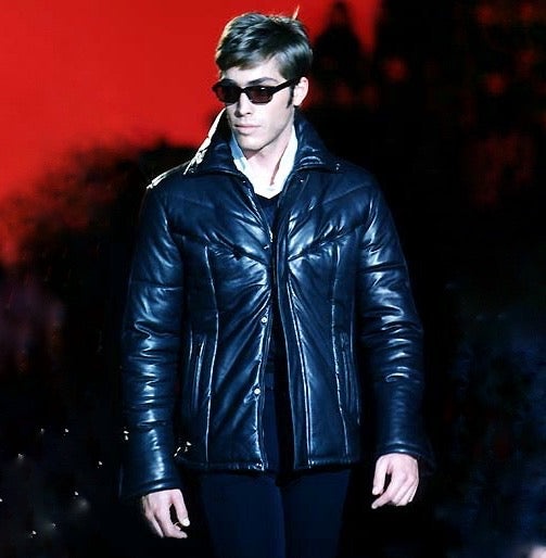 Gucci Fall 1998 Tom Ford Lambskin Leather Quilted Down Puffer Jacket 48 - 4