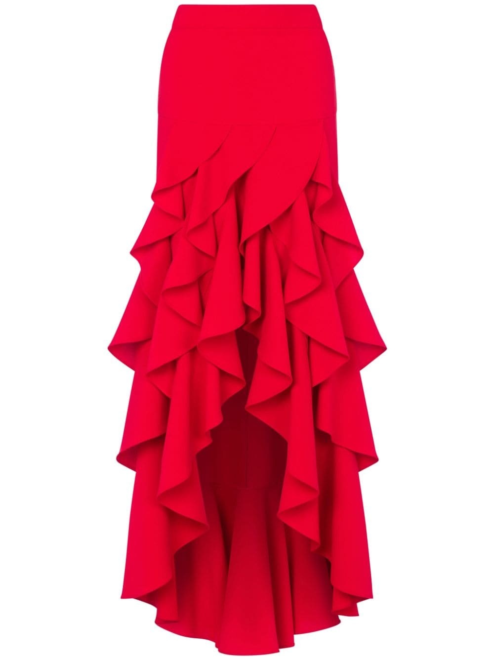 tiered asymmetric skirt - 1