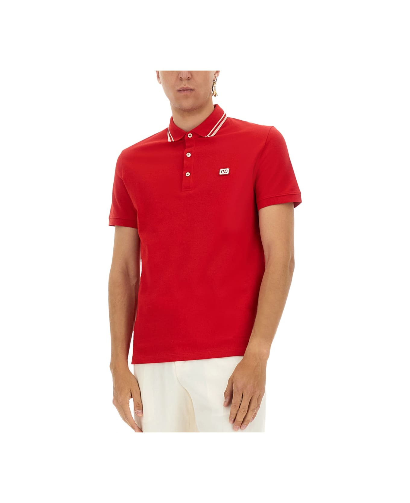 Polo Shirt With Signature Vlogo - 4