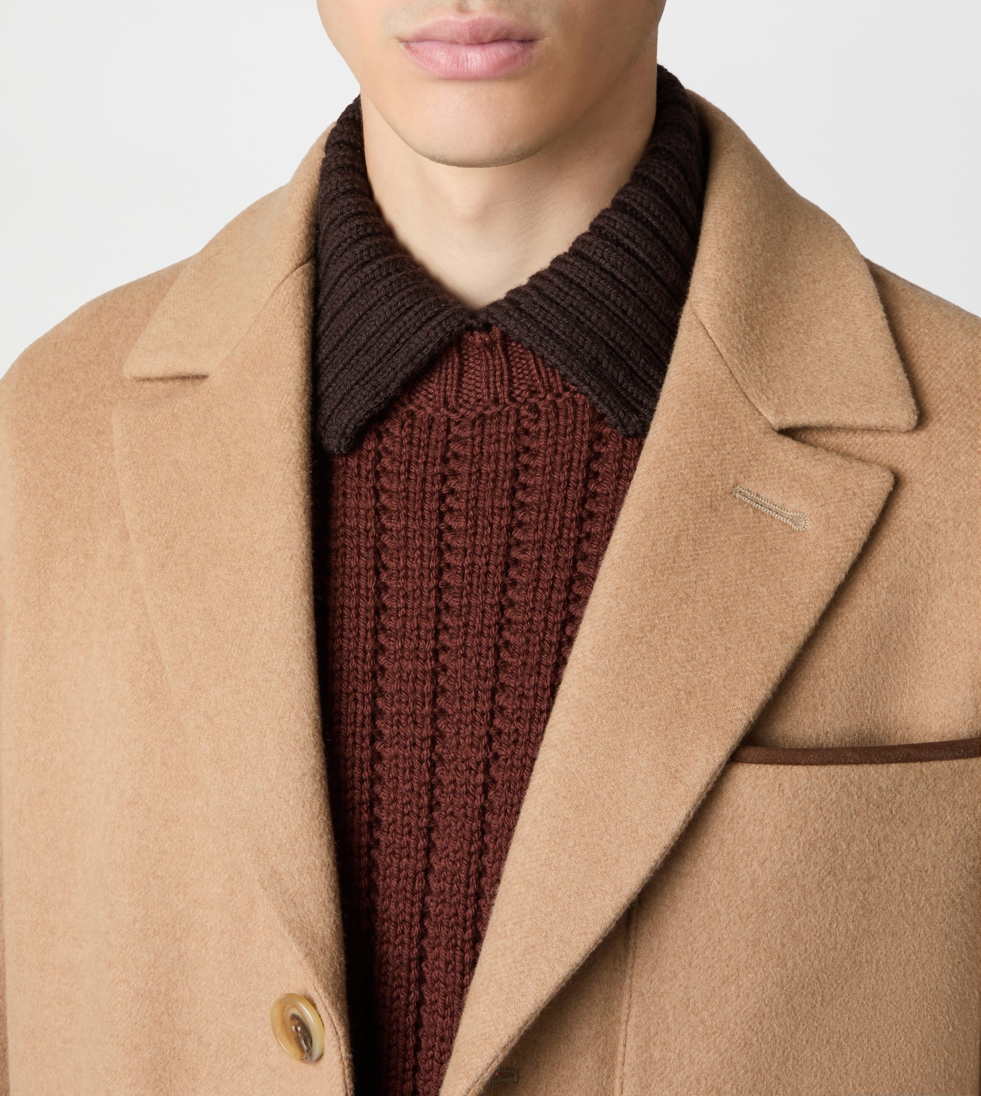 BLAZER IN CAMEL DOUBLE FABRIC - BEIGE - 4