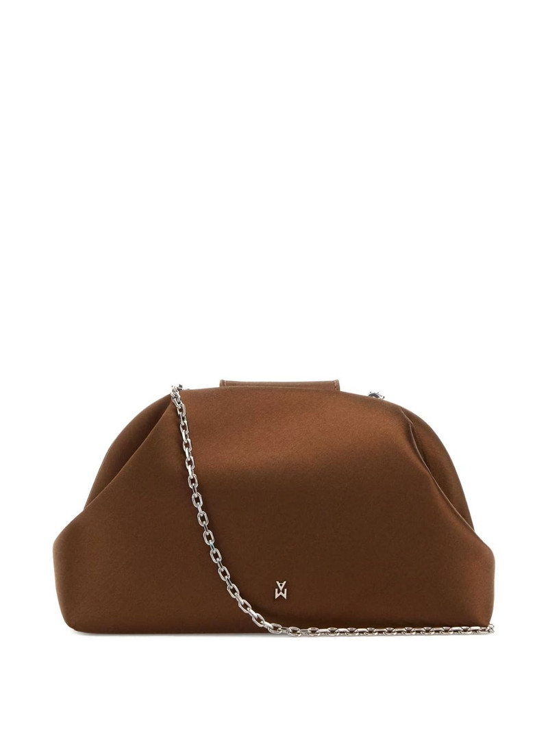 Amina Muaddi sculpted satin evening bag outlook