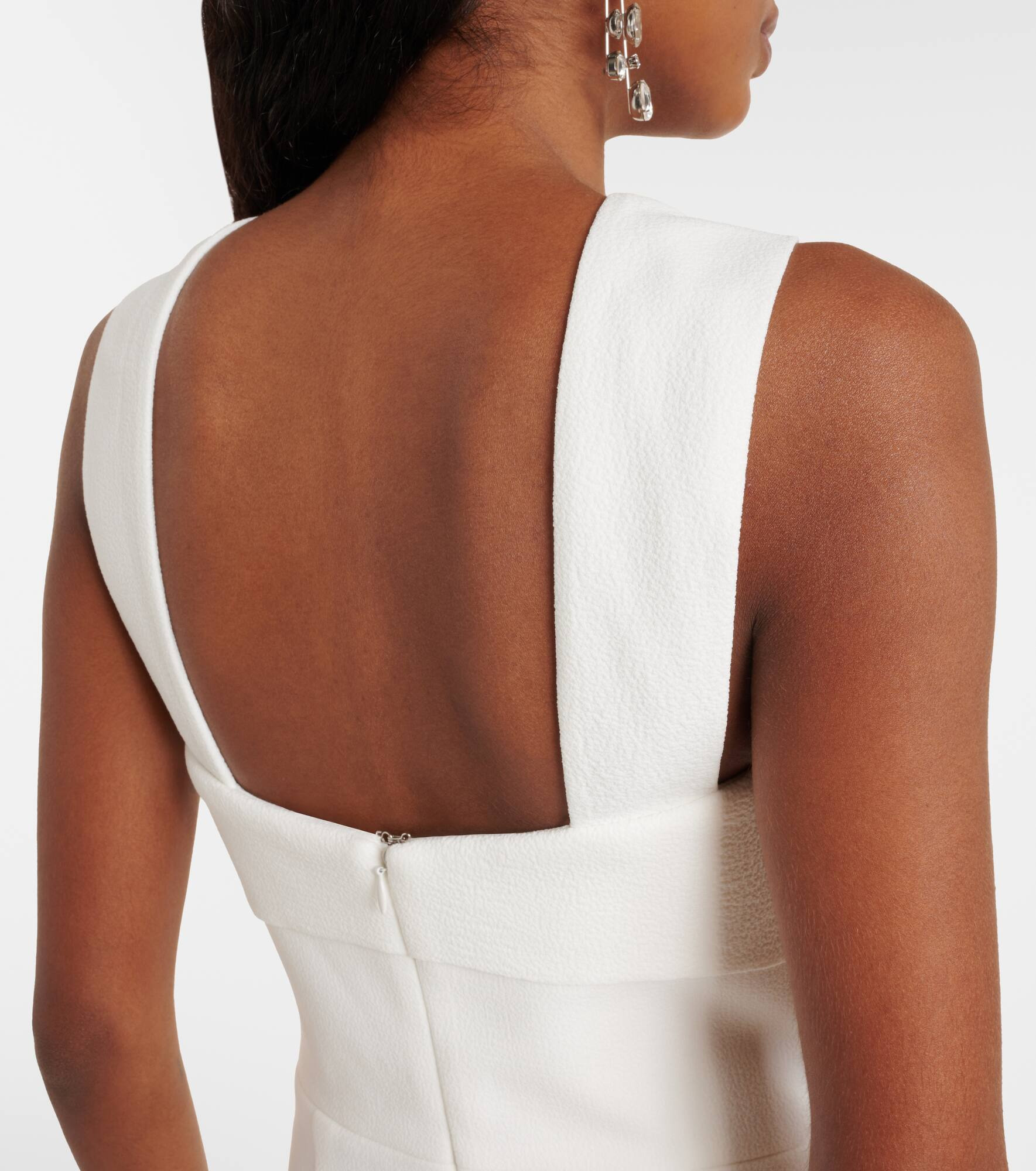 Hermoine bow-detail crêpe minidress - 6